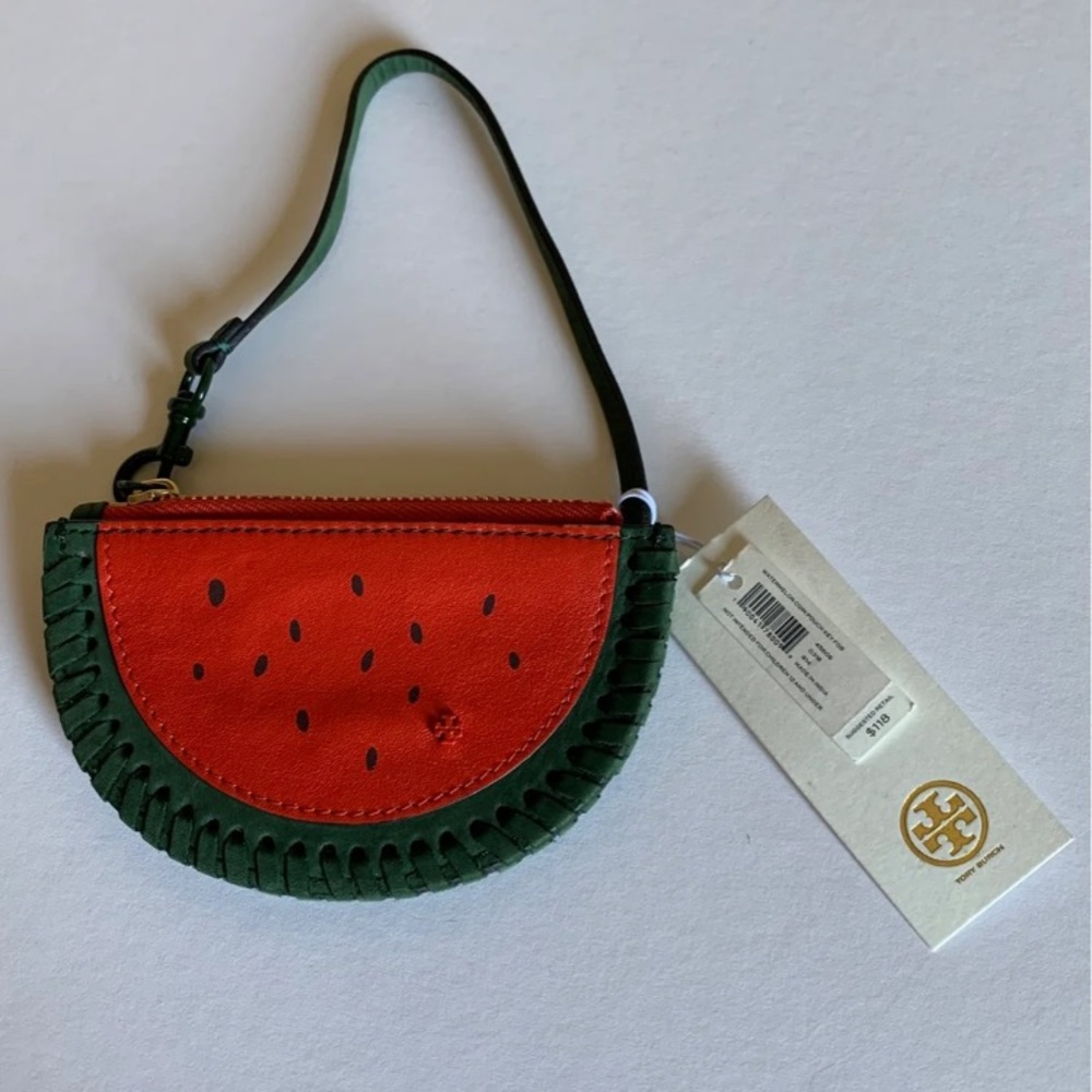 TORY BURCH Watermelon Coin Pouch Key Ring - Picture 9 of 12